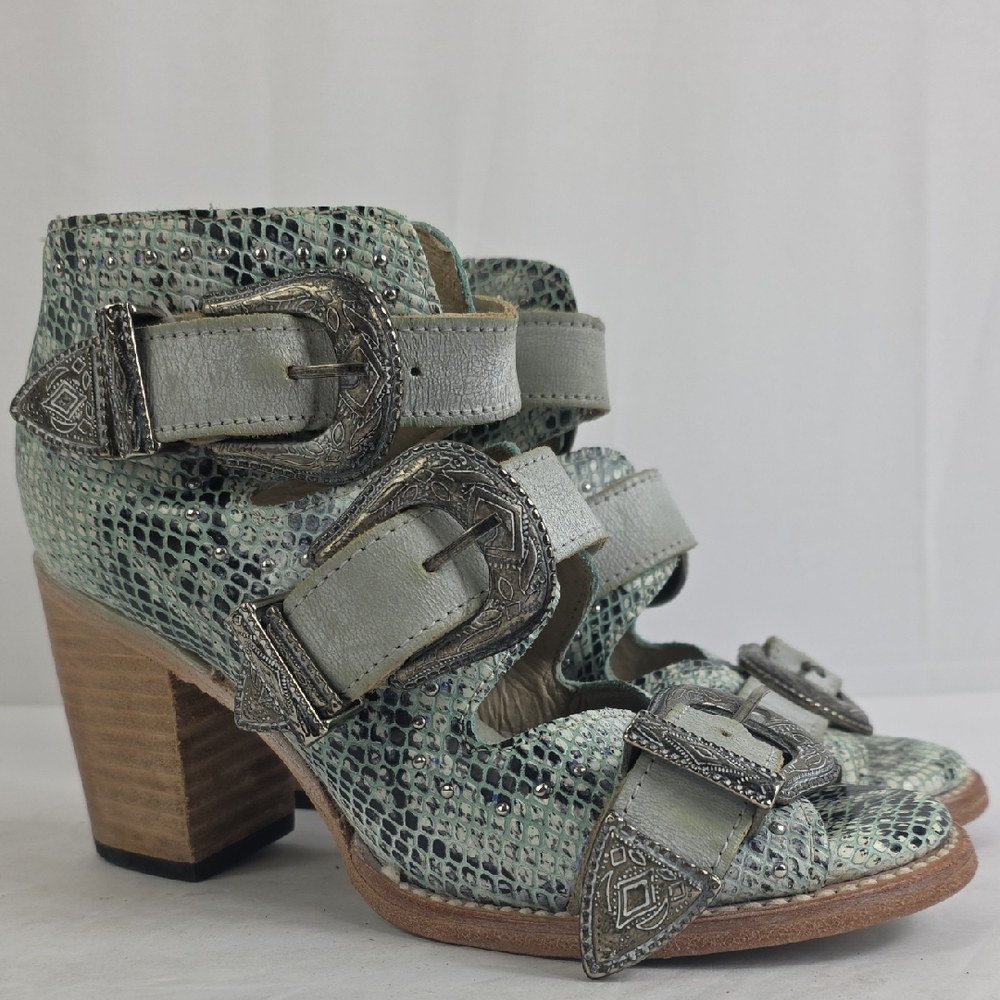 Freebird By Steven Python Print Leather Women's A… - image 1